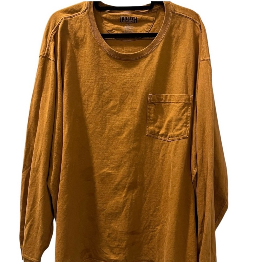Duluth Trading Co Men's Tan Long Sleeve Tee Size 3XL Relaxed Fit Casual